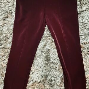 INC International Concepts Maroon Burgandy Satin Trousers